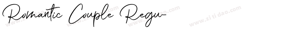 Romantic Couple Regu字体转换